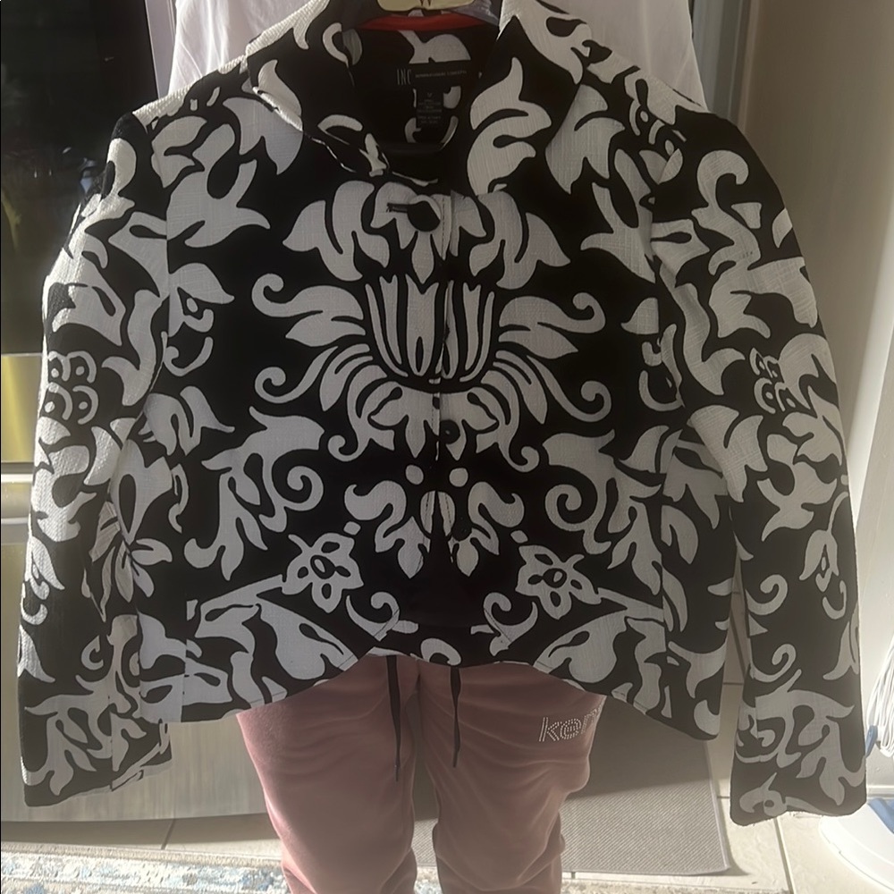 INC International Concepts Black and White Jacket